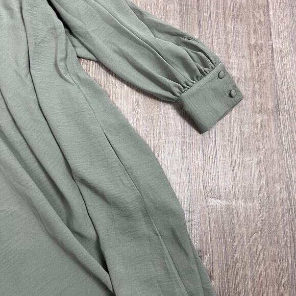 Prologue Women's Pale Green Balloon Long Sleeve Dress - Size Medium - NWT - Picture 4 of 6